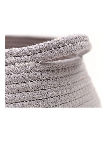 Panier rond tressé coton uni LA FACTORY