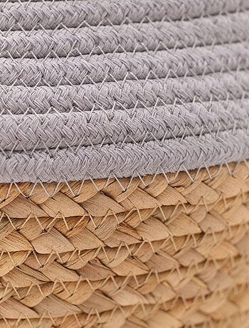 Panier rond tressé coton uni LA FACTORY