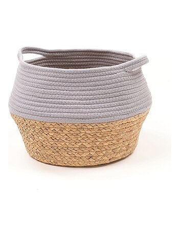 Panier rond tressé coton uni LA FACTORY