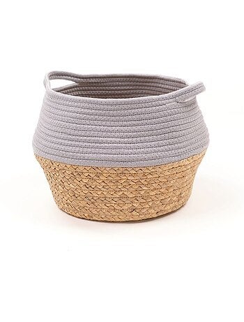 Panier rond tressé coton uni LA FACTORY
