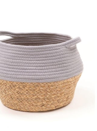 Panier rond tressé coton uni LA FACTORY