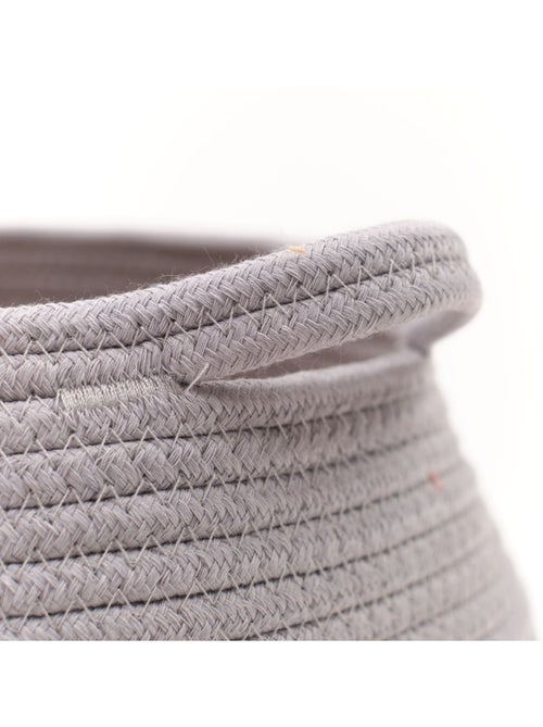 Panier rond tressé coton uni LA FACTORY - Kiabi