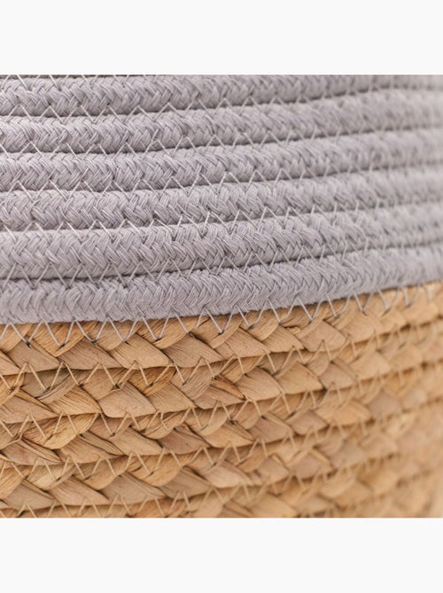 Panier rond tressé coton uni LA FACTORY - Kiabi