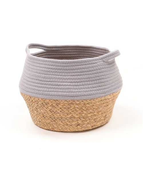 Panier rond tressé coton uni LA FACTORY - Kiabi