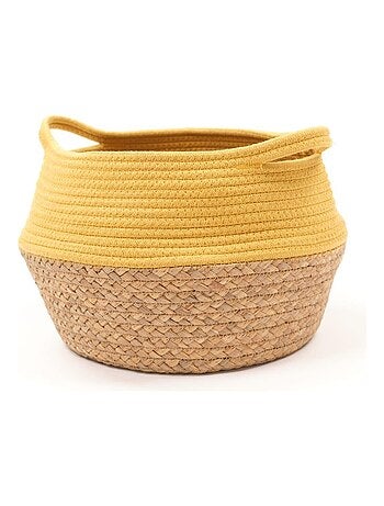 Panier rond tressé coton uni LA FACTORY