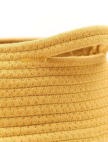 Panier rond tressé coton uni LA FACTORY