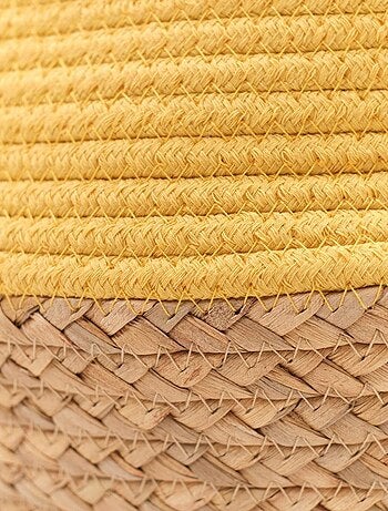 Panier rond tressé coton uni LA FACTORY