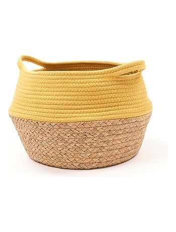 Panier rond tressé coton uni LA FACTORY