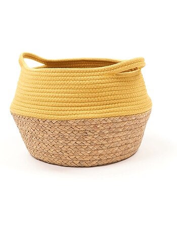 Panier rond tressé coton uni LA FACTORY