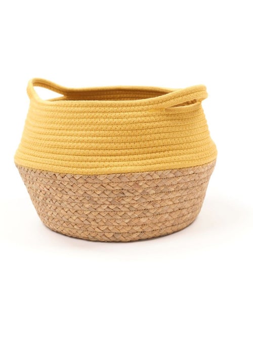 Panier rond tressé coton uni LA FACTORY - Kiabi