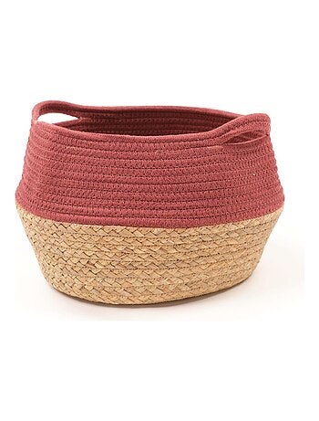 Panier rond tressé coton uni LA FACTORY