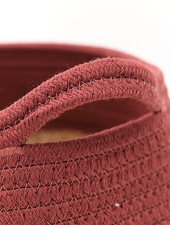 Panier rond tressé coton uni LA FACTORY