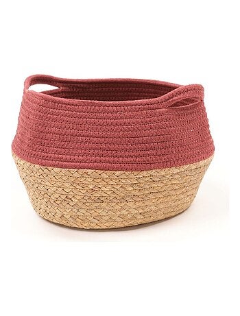 Panier rond tressé coton uni LA FACTORY