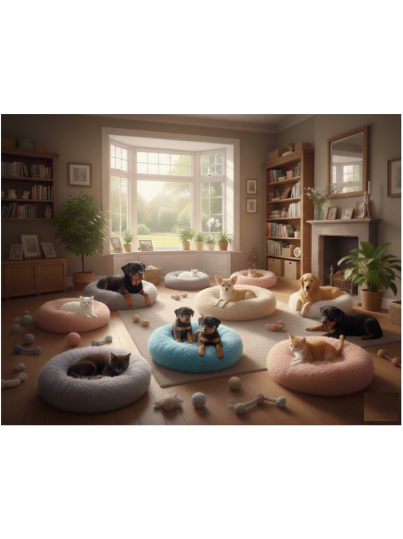 Panier rond ultra doux Krem Beige - Kiabi