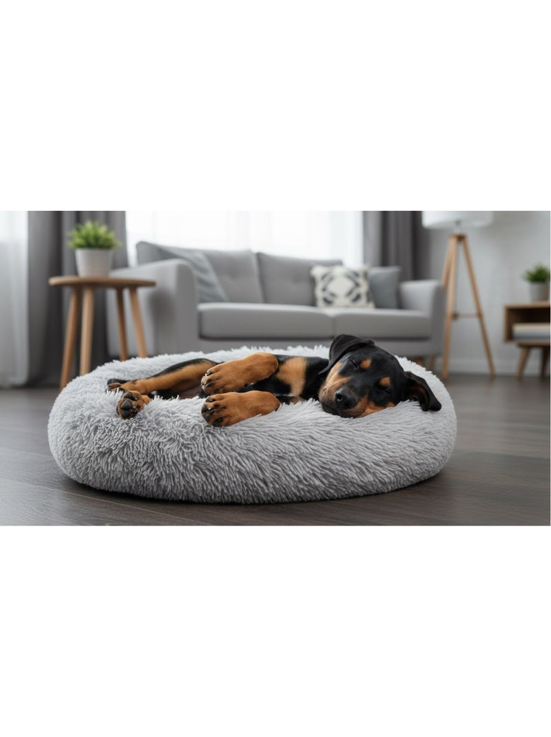 Panier rond ultra doux Krem Gris clair - Kiabi