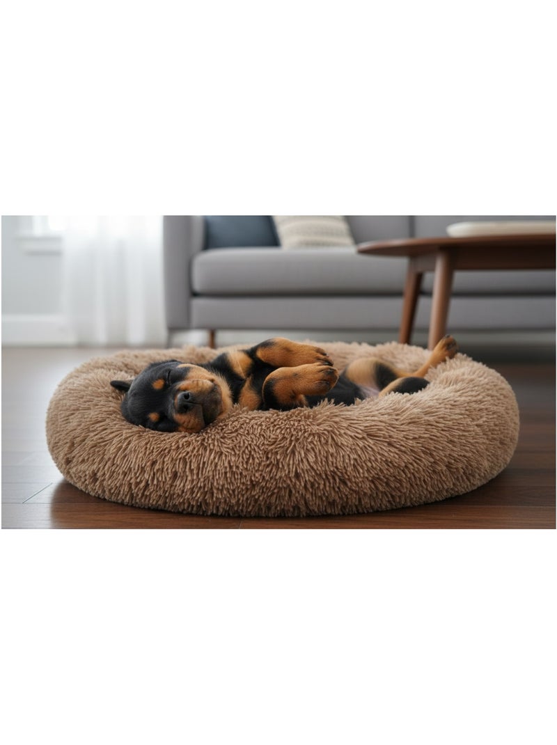 Panier rond ultra doux Krem Moka - Kiabi