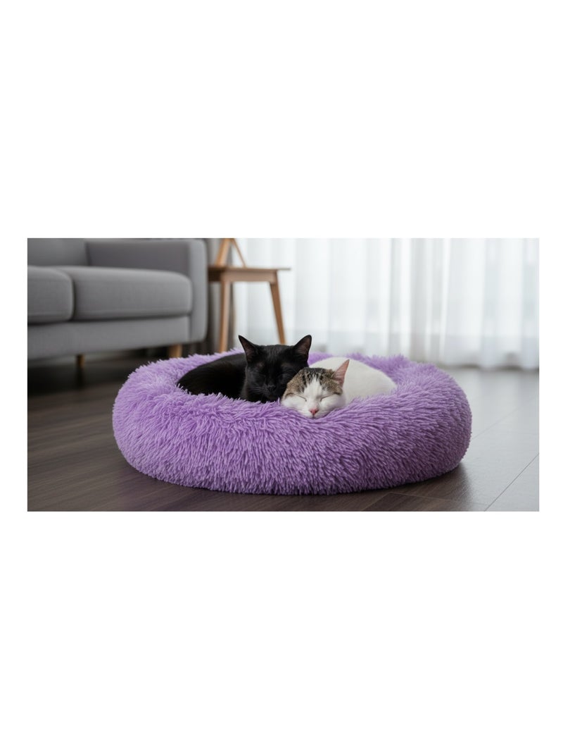 Panier rond ultra doux Krem Violet - Kiabi