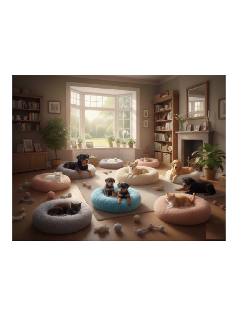 Panier rond ultra doux Krem Violet - Kiabi