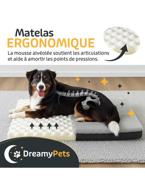 Panier / Tapis pour Chien - Coussin Imperméable - Matelas Déhoussable - Ergonomique - Kiabi