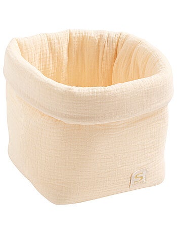 Panière de rangement en double gaze de coton - SAUTHON