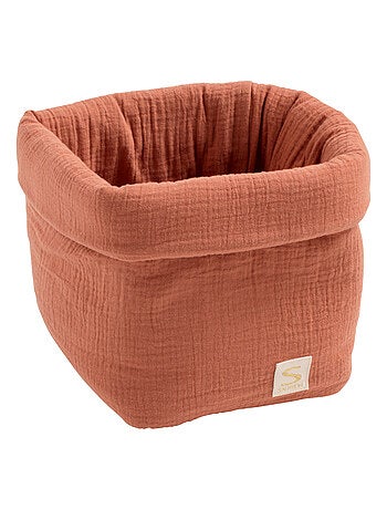 Panière de rangement en double gaze de coton - SAUTHON