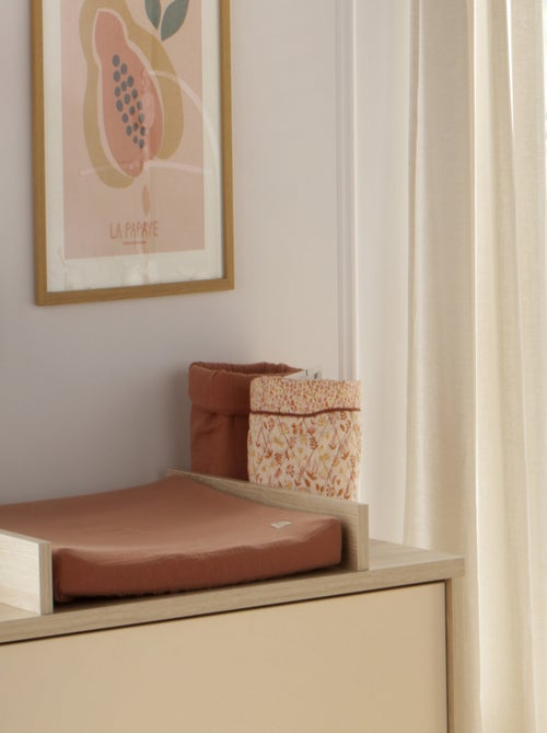 Panière de rangement en double gaze de coton - SAUTHON - Kiabi