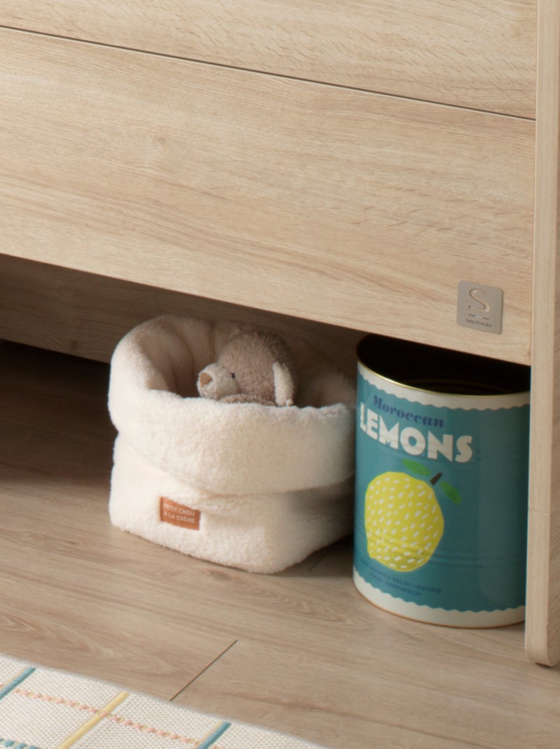 Panière de rangement en sherpa - SAUTHON Ecru - Kiabi