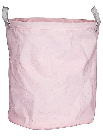 Panière de rangement tissu 31x39x31cm en coton Rose - SAUTHON