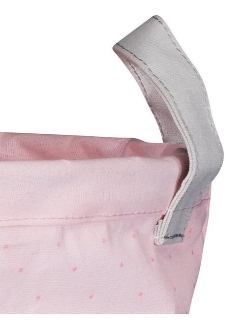 Panière de rangement tissu 31x39x31cm en coton Rose - SAUTHON - Kiabi