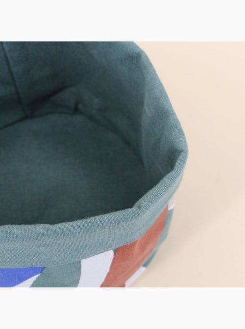 Panière en coton reversible 18x19cm - Kiabi