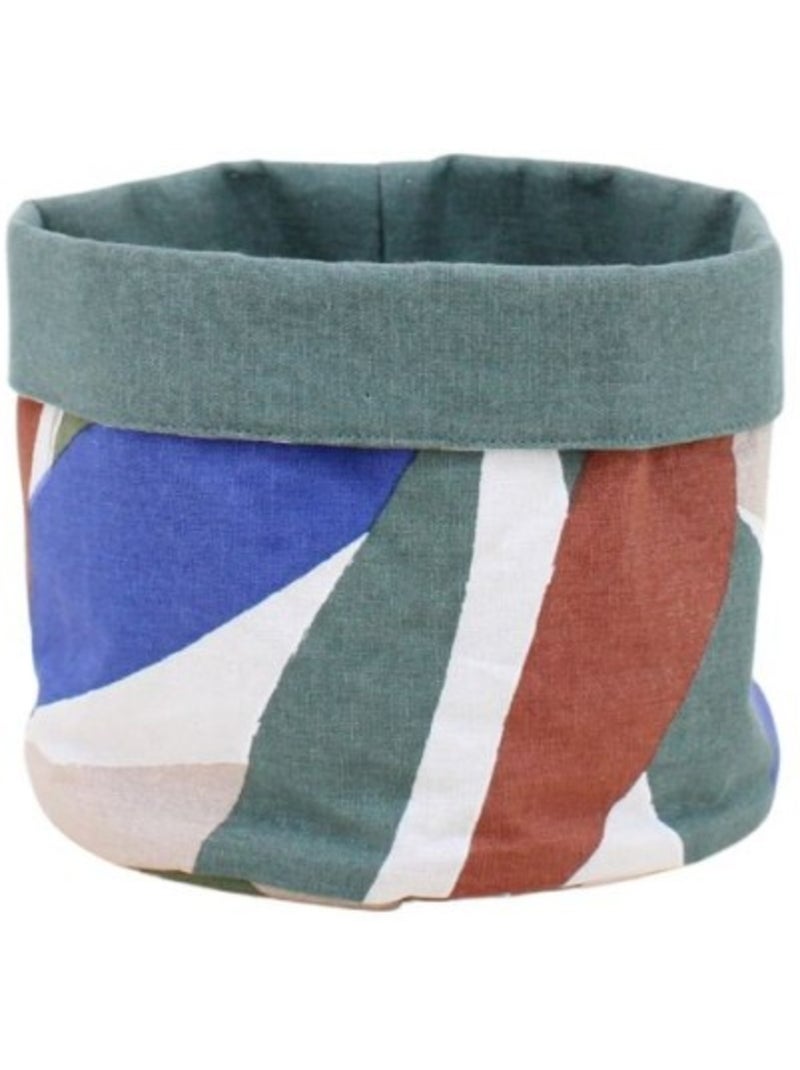 Panière en coton reversible 18x19cm Vert - Kiabi