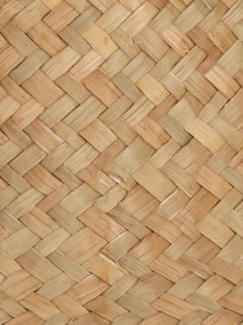 Paniere en paille tressée avec pompons - Kiabi