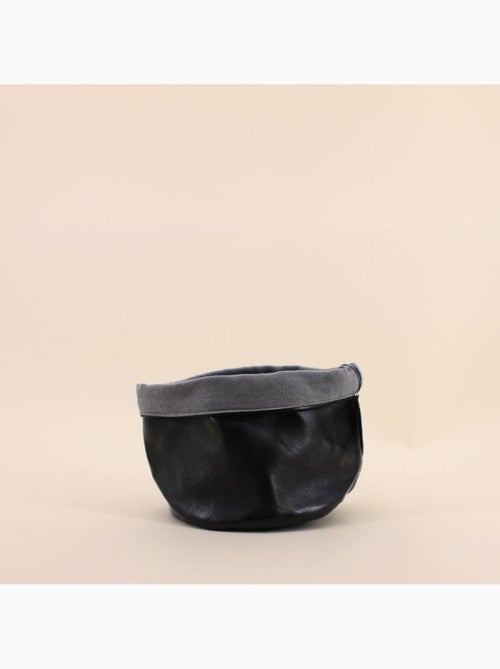 Panière reversible noire et grise 15cm - Kiabi