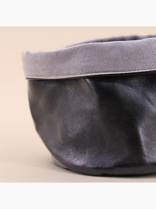 Panière reversible noire et grise 15cm - Kiabi