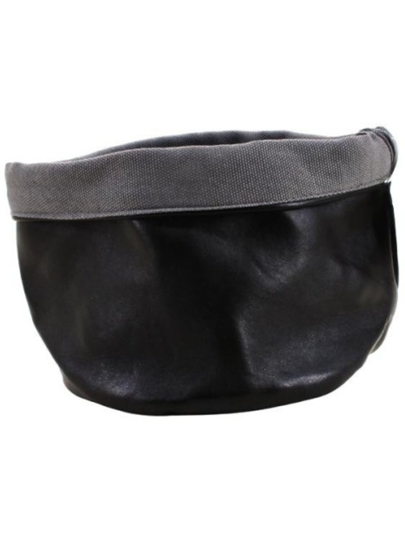 Panière reversible noire et grise 15cm Noir - Kiabi