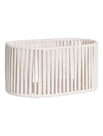 Paniers Arese - Paniers, coton/métal, blanc cassé, lot de 2