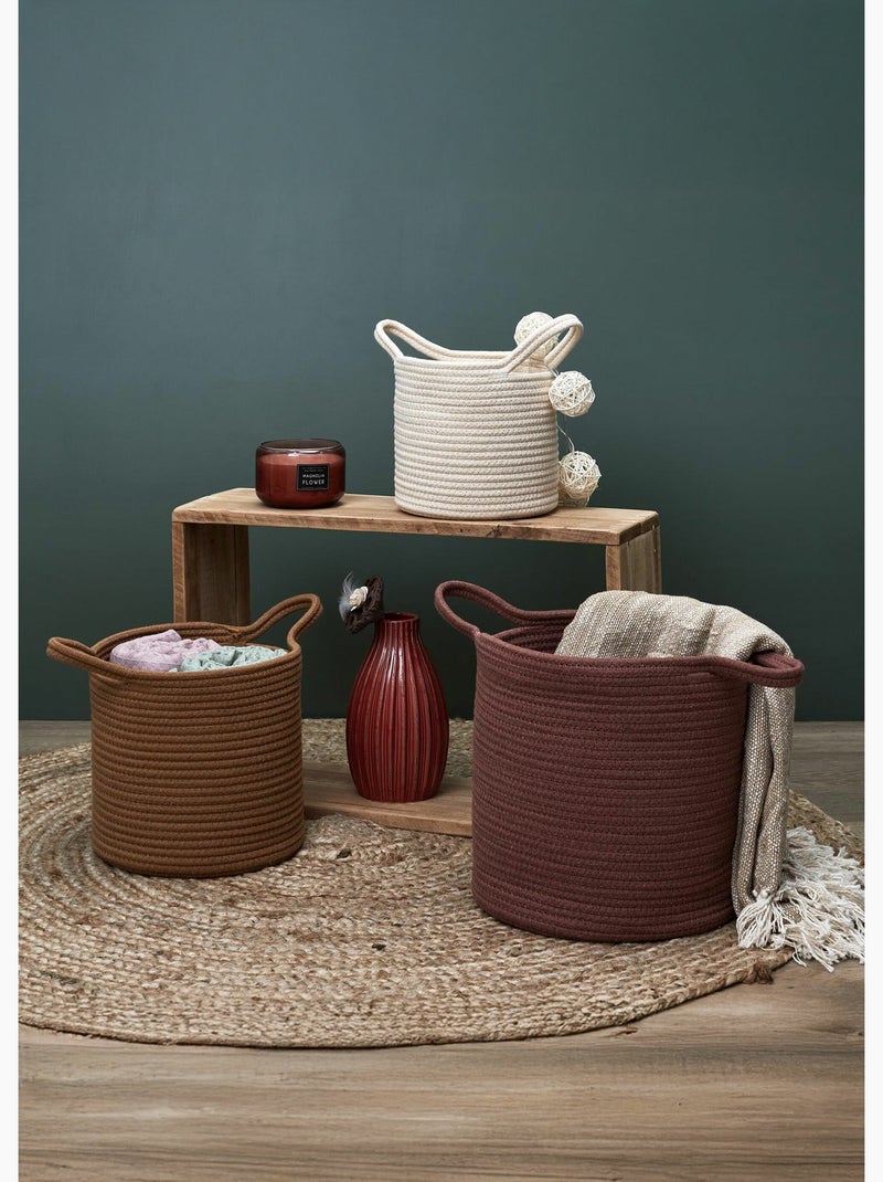 Paniers assortis tressés avec anses - AFIBEL Terracotta - Kiabi