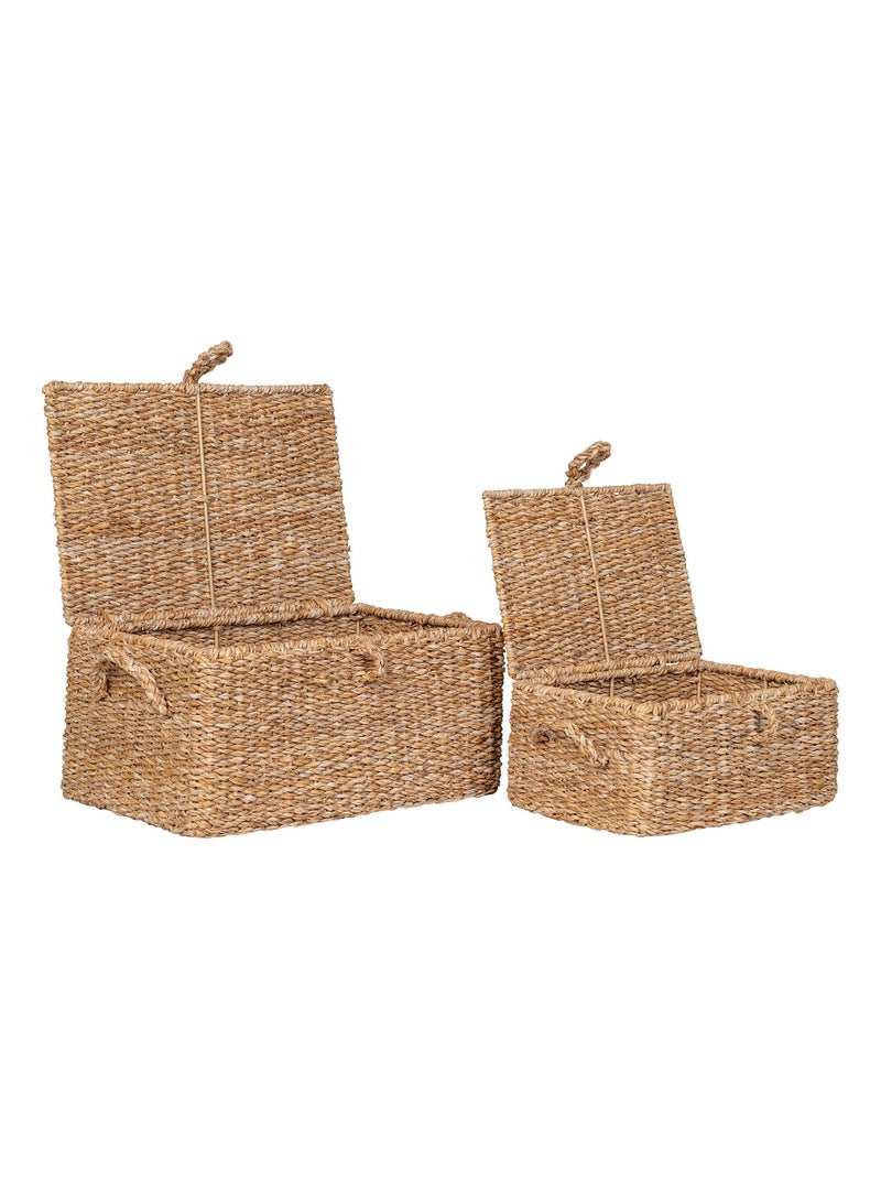 Paniers Bogra - Paniers, jonc de mer/métal, naturel, lot de 2 Beige - Kiabi
