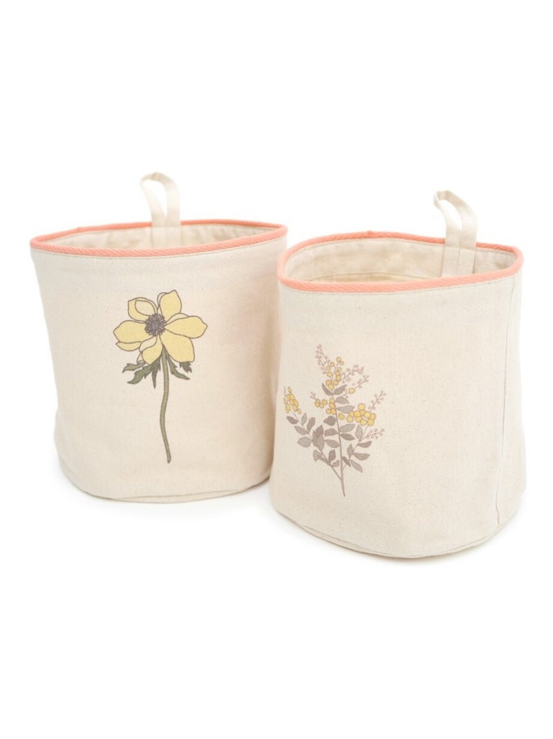 Paniers de rangement à suspendre set 2 paniers Flora - Nattiot Multicolore - Kiabi