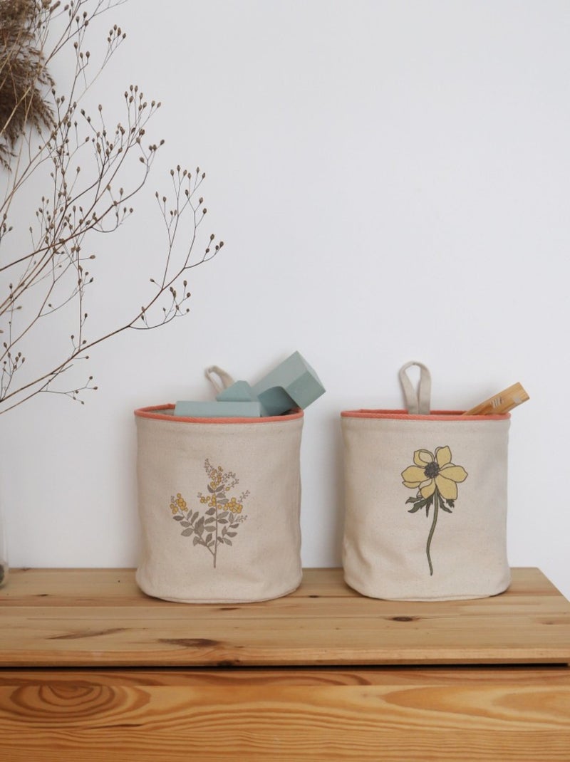 Paniers de rangement à suspendre set 2 paniers Flora - Nattiot Multicolore - Kiabi