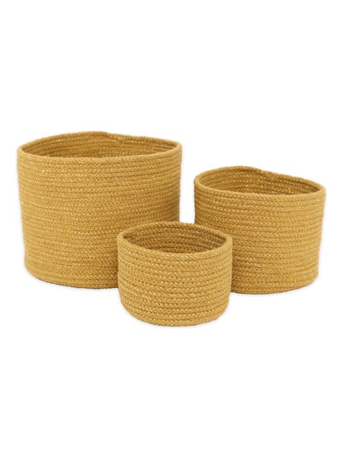 Paniers de rangement corde de coton (3pcs) - Kiabi