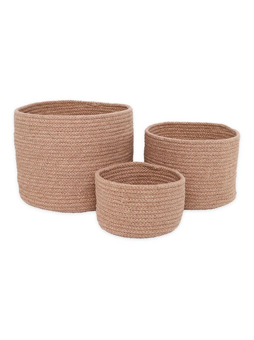 Paniers de rangement corde de coton (3pcs) - Kiabi