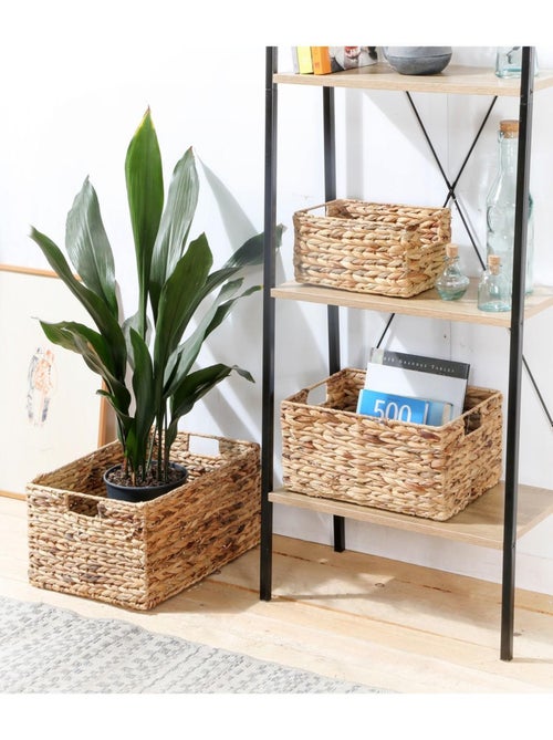 Paniers En Jacinthe D'eau Avec Armature Métal - Lot De 3 - Kiabi