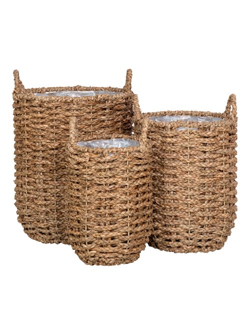 Paniers Hue - Paniers en jonc de mer, lot de 3, naturel - Kiabi