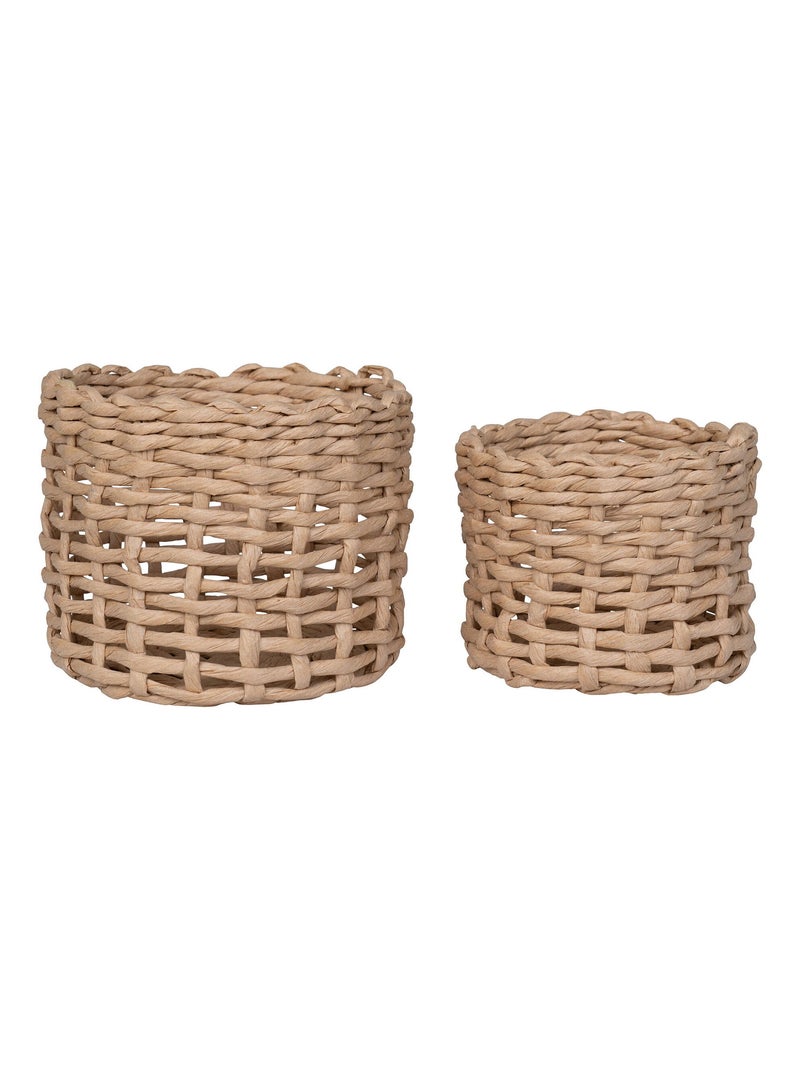 Paniers Penela - Paniers en papier, naturel, lot de 2 Marron - Kiabi