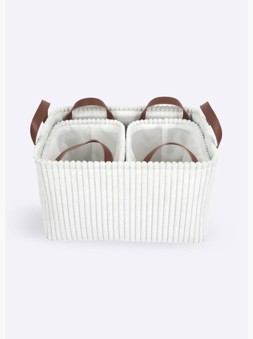 Paniers rangement velours, avec anses - AFIBEL - Kiabi