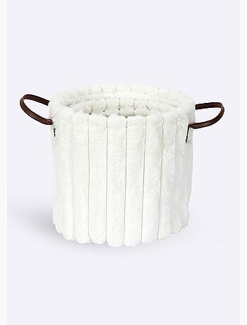 Paniers ronds rangement, effet fourrure - AFIBEL