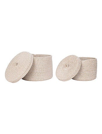 Paniers Sebal - Paniers, coton, beige, lot de 2