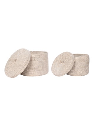 Paniers Sebal - Paniers, coton, beige, lot de 2