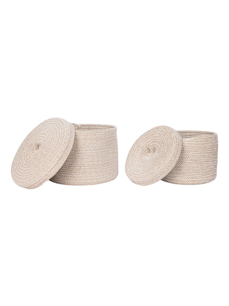 Paniers Sebal - Paniers, coton, beige, lot de 2 Beige - Kiabi